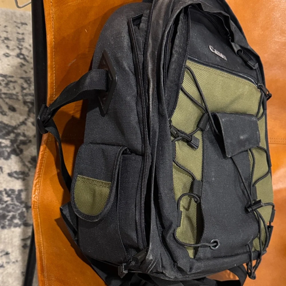 Canon Black and Olive Backpack